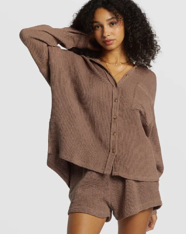 Odyssey Long Sleeve Shacket - Kona Double-Layered Blouse