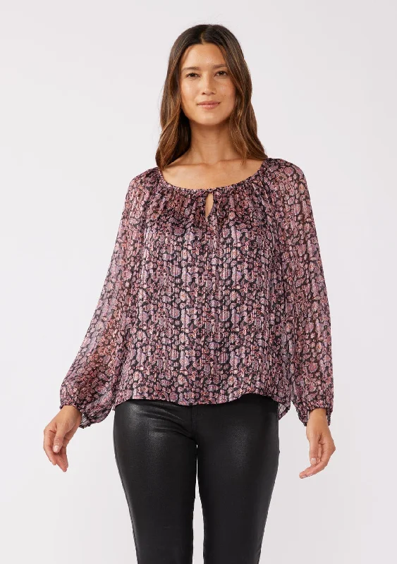 Shine On Me Blouse Floral Chiffon Blouse