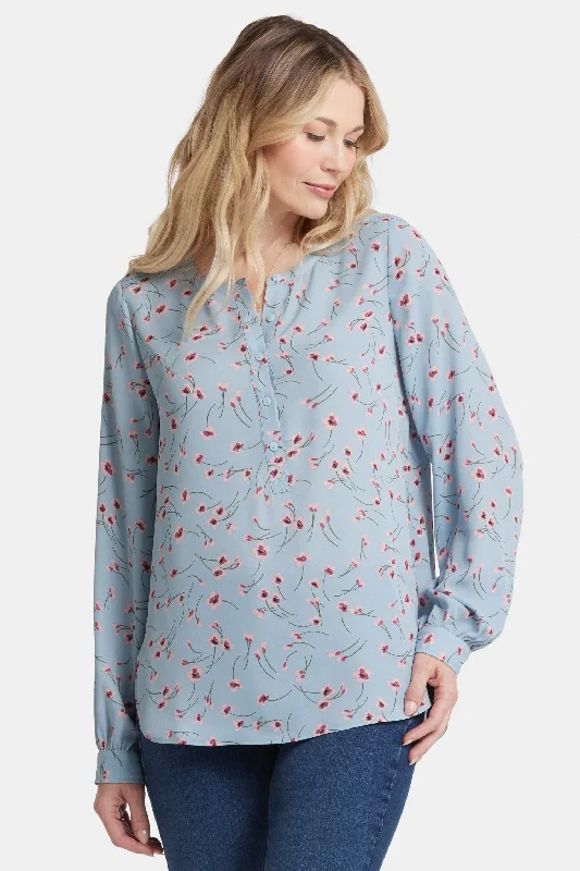 Simone Blouse - Mountain Petals Cotton Casual Blouse