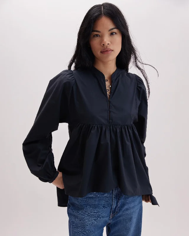 Women's Brigitte Poplin Blouse Versatile Layering Blouse