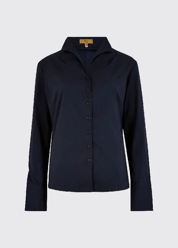 Snowdrop dames blouse - Navy Double Button Blouse