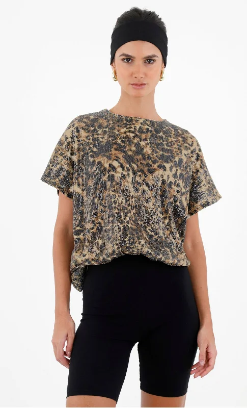 Nogal Blouse Top Puff Sleeve Blouse