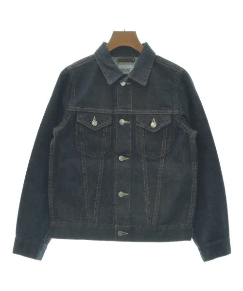 SERGE de bleu Denim jackets Notch Collar Peter Pan Collar Cowl Neck