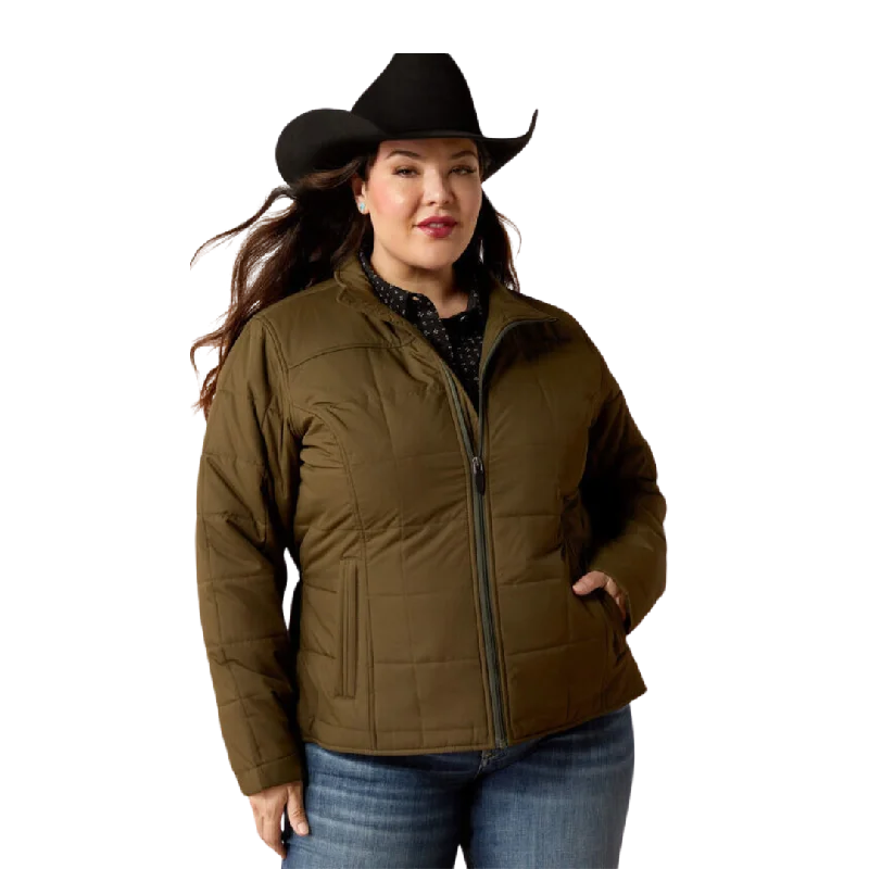 Ariat Women's Crius Insulated Relic Jacket Zippered Front Buttoned Front Snap Front