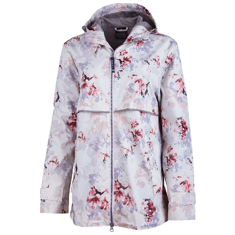 Charles River Women's Floral New Englander Rain Jacket Chenille Jacket Brocade Jacket Lace Jacket