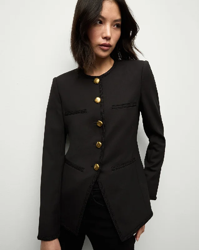 Alessia Jacket A-Line Jacket Boat Neck Shawl Collar