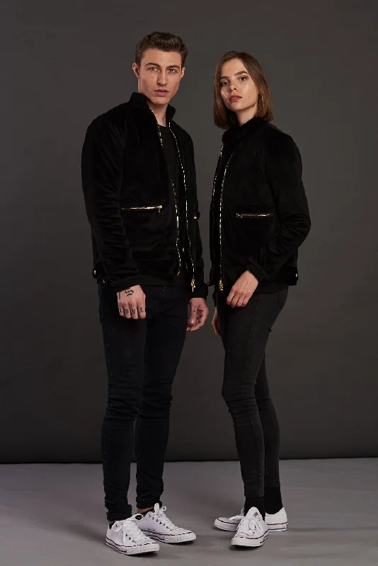 Soot and Ty Velvet Black Quilted Biker Jacket Tailored Jacket Straight Jacket A-Line Jacket Soot and Ty Velvet Black Quilted Biker Jacket Tailored Jacket Straight Jacket A-Line Jacket