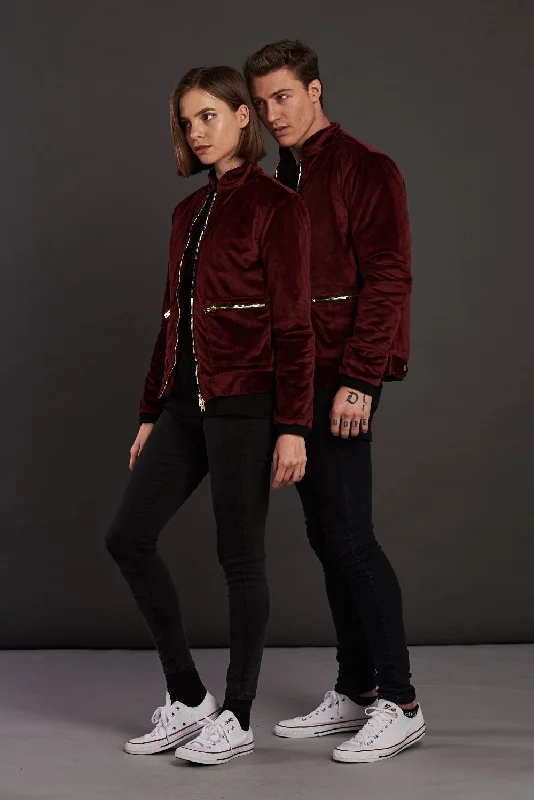 Soot and Ty Velvet Burgundy Quilted Biker Jacket Knit Jacket Woven Jacket Fleece Jacket Soot and Ty Velvet Burgundy Quilted Biker Jacket Knit Jacket Woven Jacket Fleece Jacket
