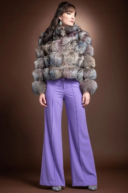 Multi Color Fantasy Silver Fox - Houndstooth Fabric Fur Jacket Faux Fur Fabric Real Fur Fabric Shearling Fabric Multi Color Fantasy Silver Fox - Houndstooth Fabric Fur Jacket Faux Fur Fabric Real Fur Fabric Shearling Fabric