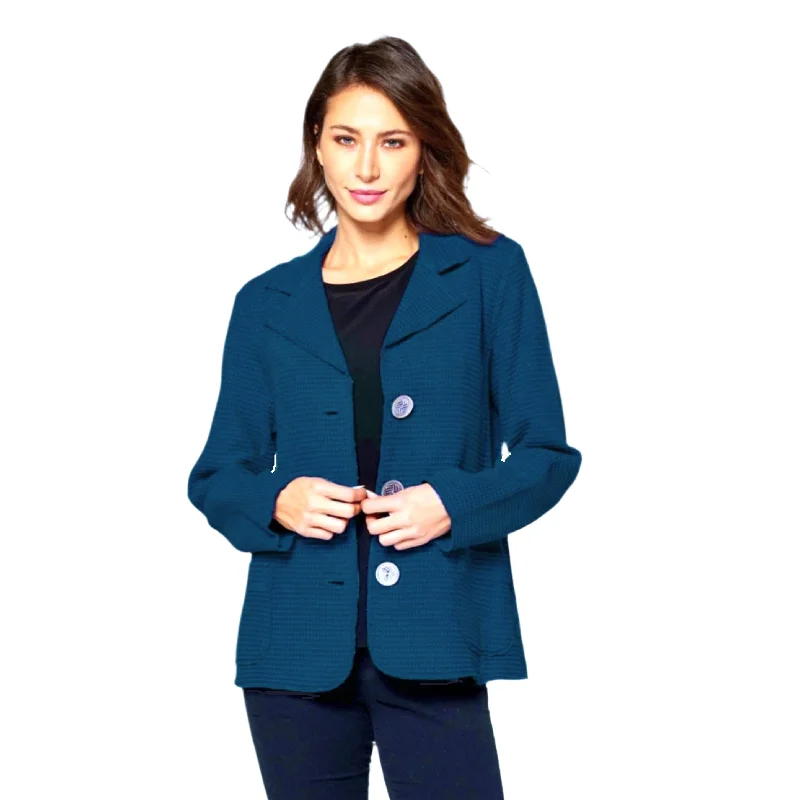 Focus Fashion Waffle Jacket in Deep Sea - SW203-DS - Knit Fabric Woven Fabric Fleece Fabric Focus Fashion Waffle Jacket in Deep Sea - SW203-DS - Knit Fabric Woven Fabric Fleece Fabric