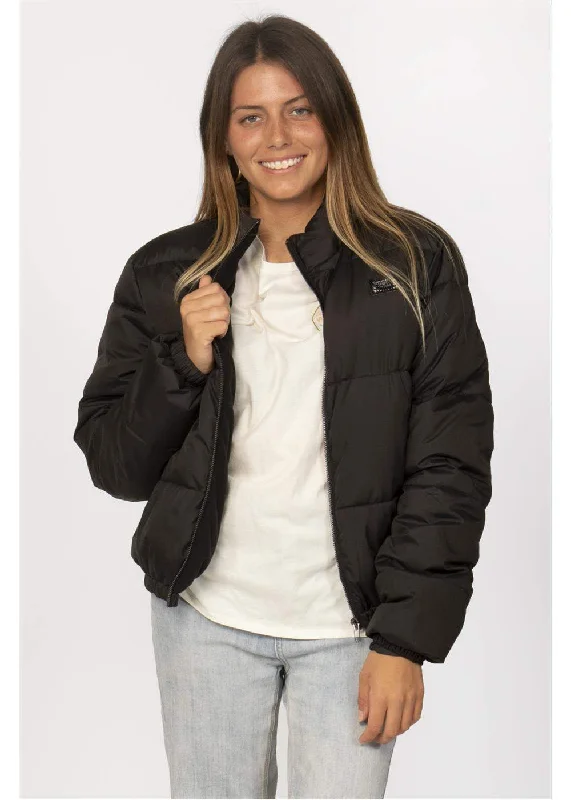 Sisstrevolution Chica Puffer Jacket / Black Mesh Jacket Canvas Jacket Denim Jacket