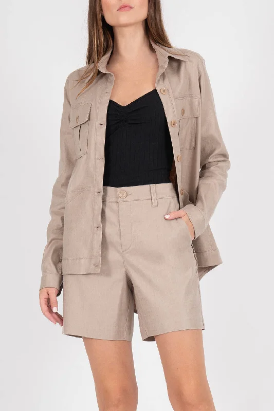 Gina Shirt Jacket Welt Pockets Slit Pockets Flap Pockets