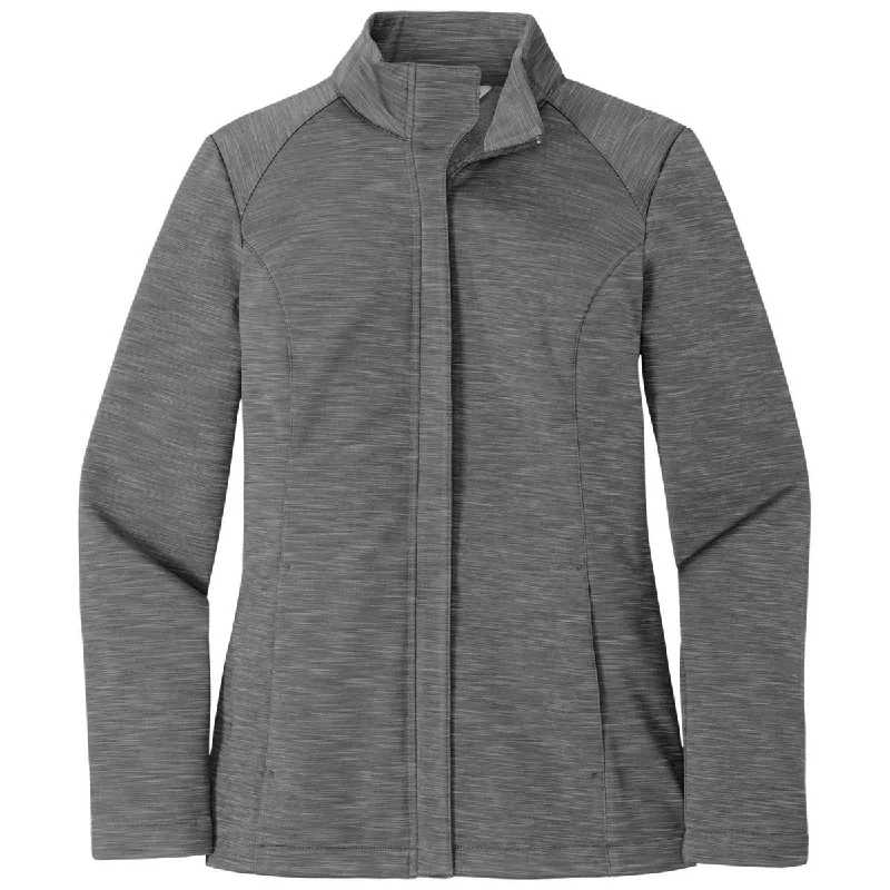 Port Authority Women's Graphite Heather Stream Soft Shell Jacket Snapped Jacket Toggled Jacket Drawstring Jacket Port Authority Women's Graphite Heather Stream Soft Shell Jacket Snapped Jacket Toggled Jacket Drawstring Jacket