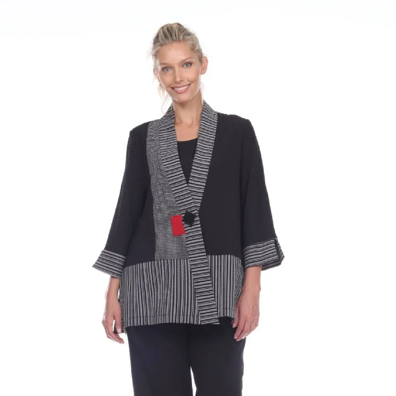 Moonlight Mixed-Media One-Button Jacket - 2176 Wool Fabric Cashmere Fabric Tweed Fabric Moonlight Mixed-Media One-Button Jacket - 2176 Wool Fabric Cashmere Fabric Tweed Fabric