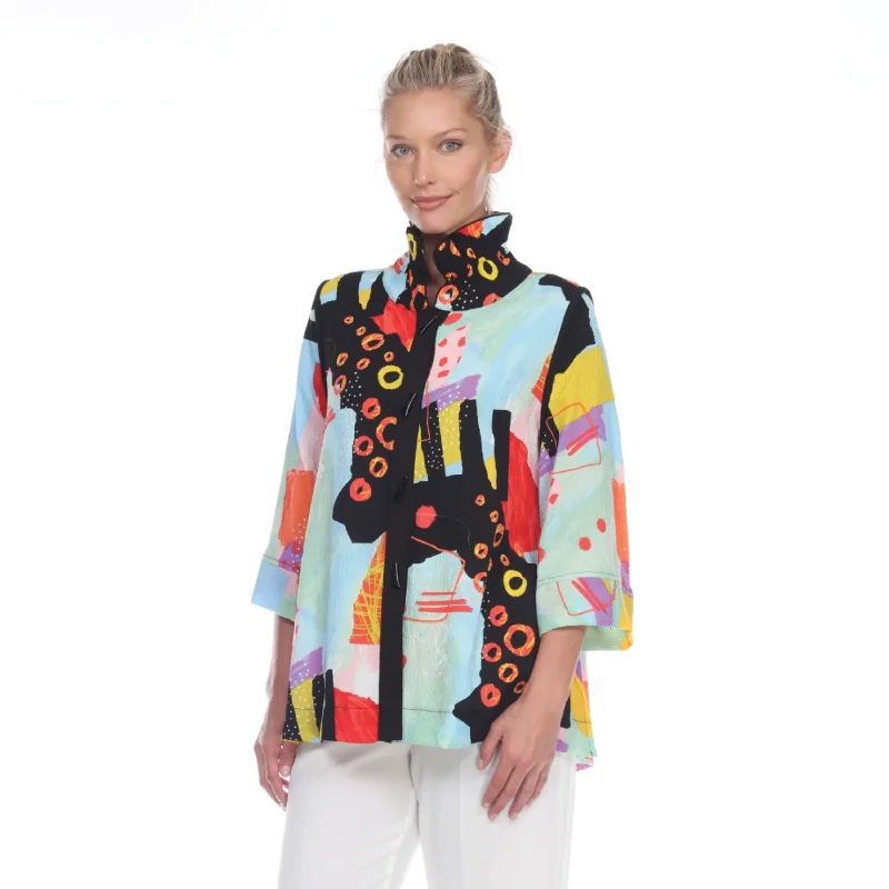 Moonlight by Y&S Colorful Blouse/Jacket - 3075 AB Jersey Jacket Tulle Jacket Batik Jacket Moonlight by Y&S Colorful Blouse/Jacket - 3075 AB Jersey Jacket Tulle Jacket Batik Jacket