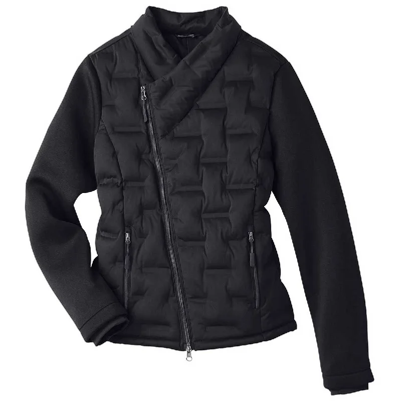 North End Women's Black/Black/Carbon Pioneer Hybrid Bomber Jacket Satin Jacket Silk Jacket Chiffon Jacket North End Women's Black/Black/Carbon Pioneer Hybrid Bomber Jacket Satin Jacket Silk Jacket Chiffon Jacket