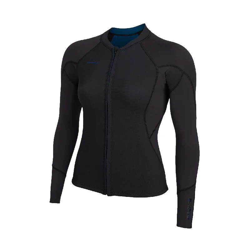 O'Neill Hyperfreak Neo-Skinz Front Zip Women's L/S Wetsuit Jacket Front Pockets Side Pockets Patch Pockets O'Neill Hyperfreak Neo-Skinz Front Zip Women's L/S Wetsuit Jacket Front Pockets Side Pockets Patch Pockets