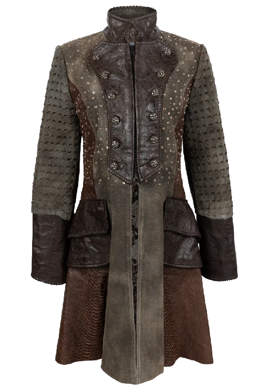 Pinto Ranch Long Frontier Royal Jacket A-Line Jacket Boat Neck Shawl Collar
