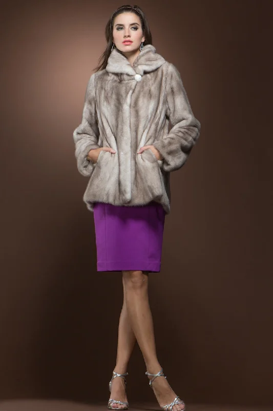 Platinbold Mink Fur Jacket Herringbone Jacket Houndstooth Jacket Plaid Jacket