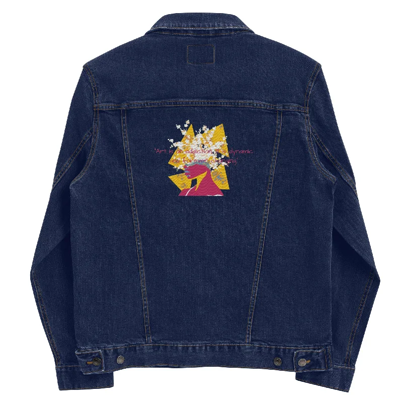 Red Crimson denim jacket Ribbed Jacket Pleated Jacket Ruffled Jacket