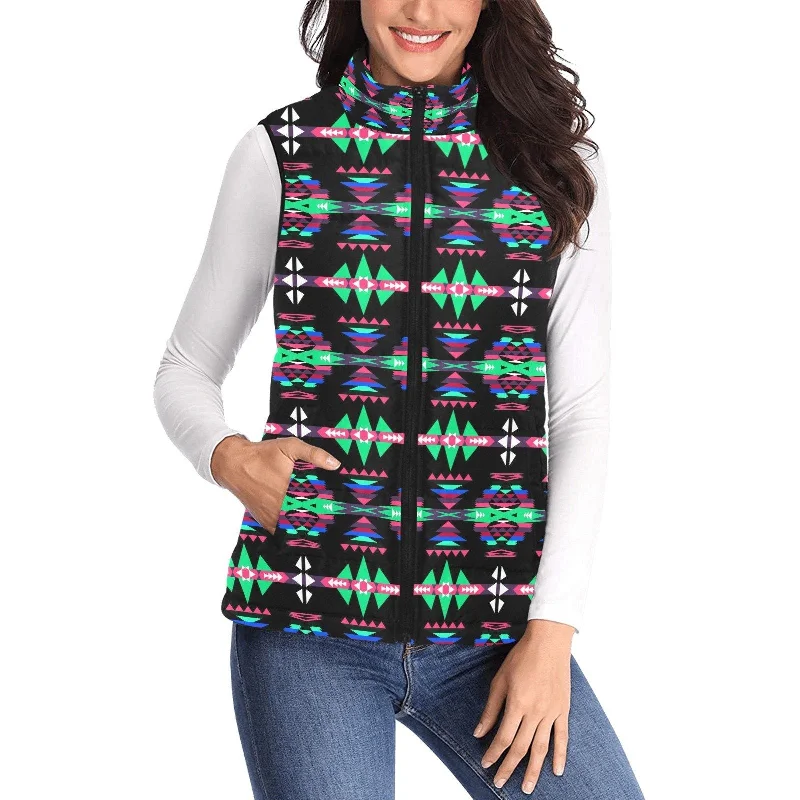 River Trail Journey Women's Padded Vest Jacket Zip Front Button Front Snap Front