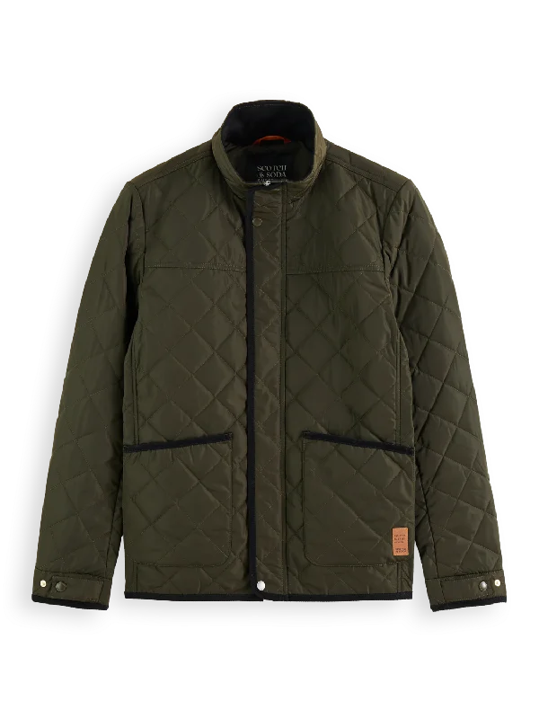 Scotch & Soda - Corduroy Trimmed Quilted Vest Jacket - Military Toggled Jacket Drawstring Jacket Belted Jacket Scotch & Soda - Corduroy Trimmed Quilted Vest Jacket - Military Toggled Jacket Drawstring Jacket Belted Jacket