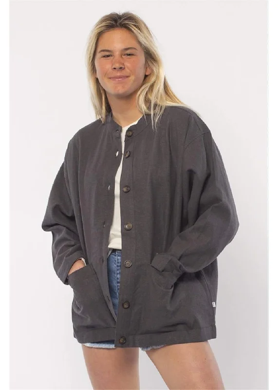 Sisstrevolution Chrissy Jacket - charcoal Denim Jacket Leather Jacket Suede Jacket