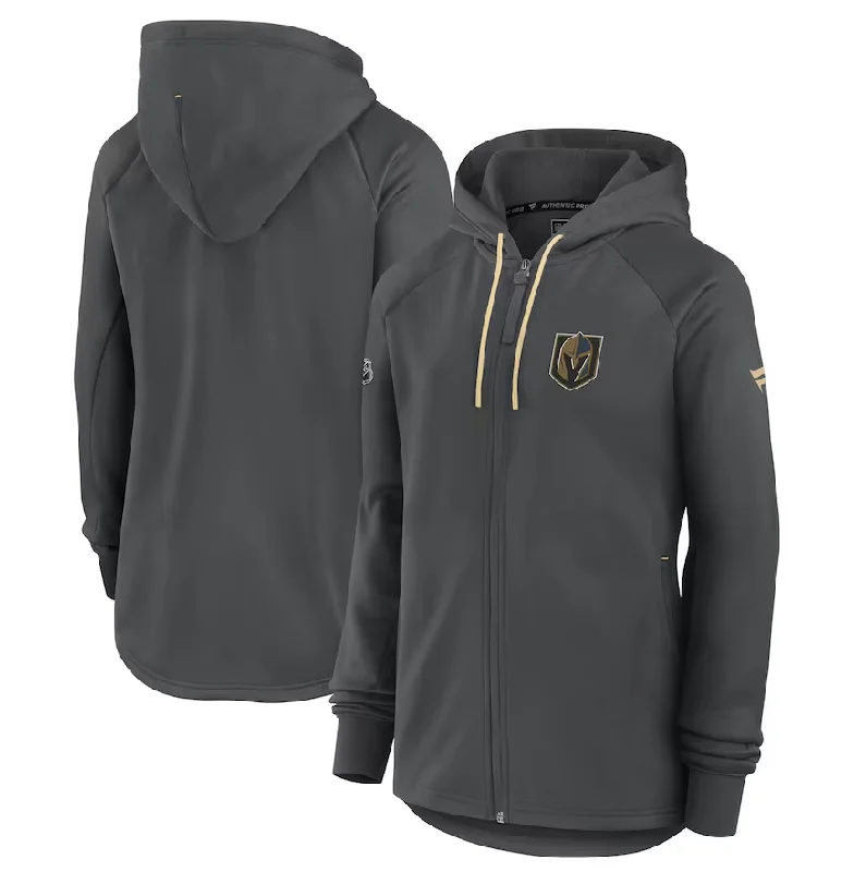 Vegas Golden Knights Fanatics Women's Authentic Pro Rink Fleece Full-Zip Jacket - Gray Striped Jacket Polka Dot Jacket Floral Jacket Vegas Golden Knights Fanatics Women's Authentic Pro Rink Fleece Full-Zip Jacket - Gray Striped Jacket Polka Dot Jacket Floral Jacket