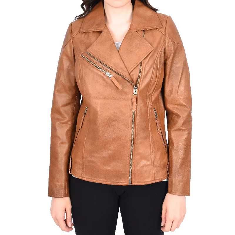 Womens Leather Biker Jacket Cross Zip Style Mona Tan Trench Coat Raincoat Waterproof Jacket Womens Leather Biker Jacket Cross Zip Style Mona Tan Trench Coat Raincoat Waterproof Jacket