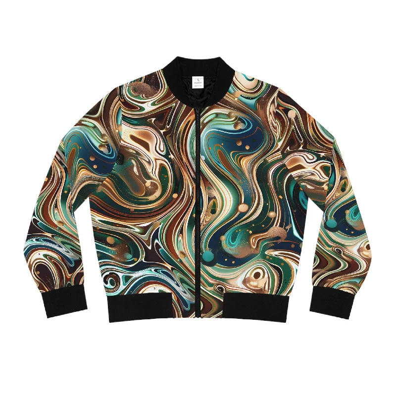 Women's Sapphire Pearl Emerald Bomber Jacket Elasticated Jacket Padded Jacket Insulated Jacket Women's Sapphire Pearl Emerald Bomber Jacket Elasticated Jacket Padded Jacket Insulated Jacket