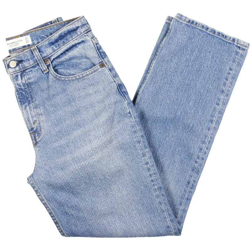 Abercrombie & Fitch Womens Ultra High Rise Medium Wash Straight Leg Jeans Comfortable Stretch Fit Jeans Abercrombie & Fitch Womens Ultra High Rise Medium Wash Straight Leg Jeans Comfortable Stretch Fit Jeans