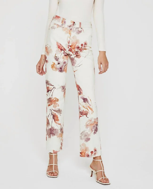 Alexxis High-Rise Vintage Jeans In Wine Floral Neutral Multi Stylish Slim Fit Denim