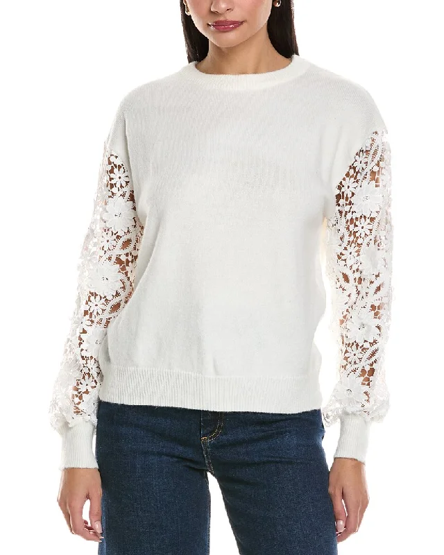 ANNA KAY Cleo Cashmere-Blend Sweater Ribbed Striped Patterned