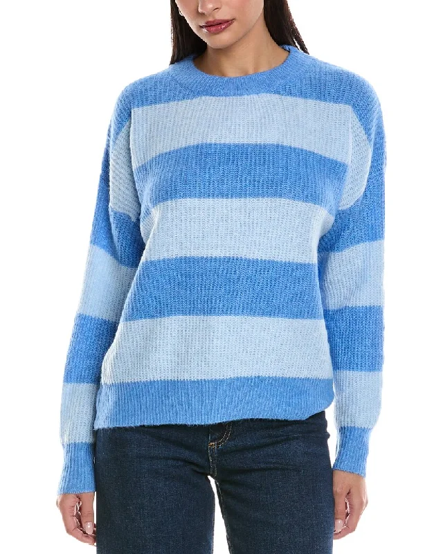 ANNA KAY Fluffy Cashmere-Blend Sweater Beaded Sweater Sequined Faux Fur