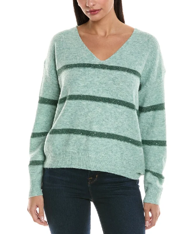 ANNA KAY Kelly Moi Striped Cashmere-Blend Sweater Plaid Sweater Polka Dot Checkered
