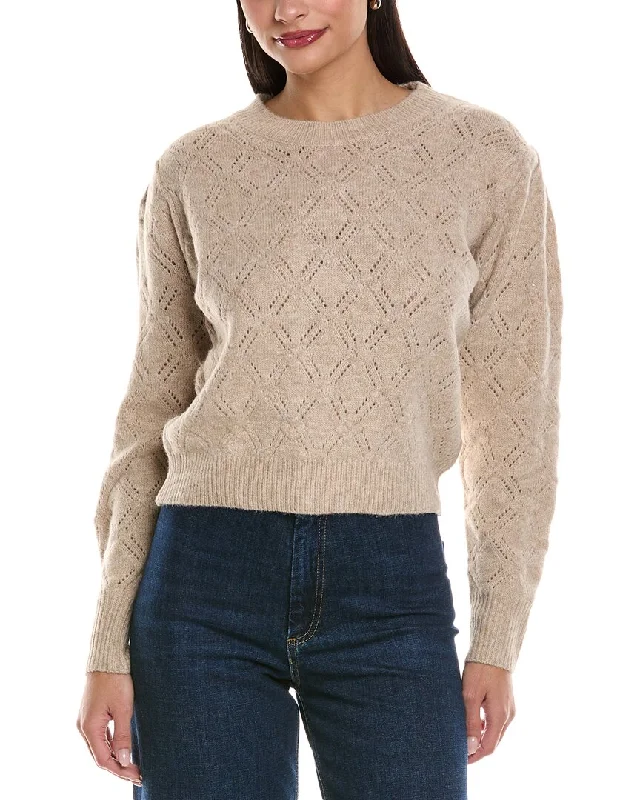 ANNA KAY Pointelle Cashmere-Blend Sweater High Neck Crew Neck V-Neck