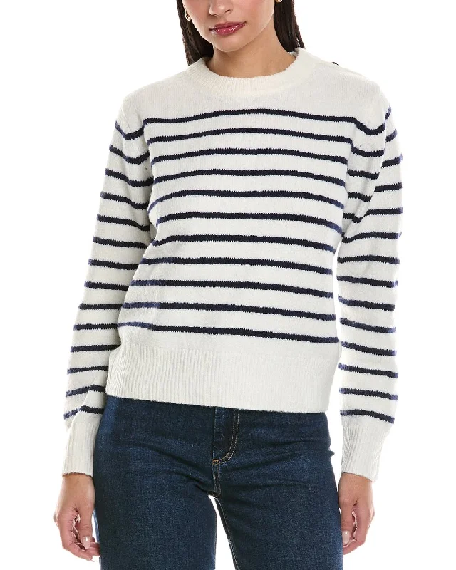 ANNA KAY Tracy Cashmere-Blend Sweater Herringbone Houndstooth Plaid