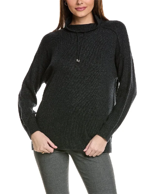Anne Klein Wool & Cashmere-Blend Sweater Terry Blend Velvet Blend Canvas Blend