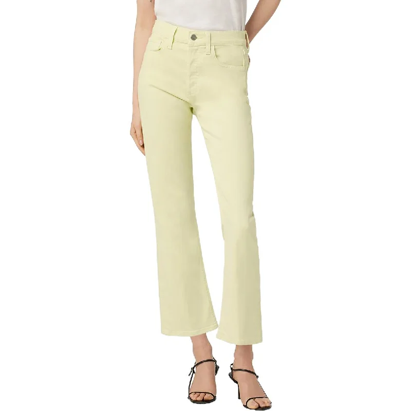 The Callie Womens High-Rise Cropped Bootcut Jeans Comfortable Zip-Up Skinny Jeans