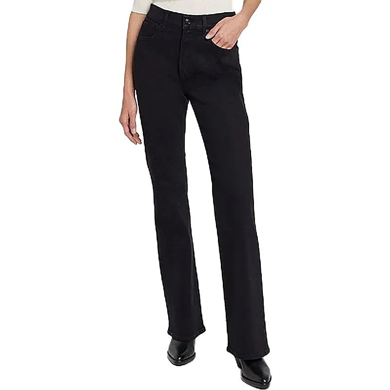 Womens Embellished Shimmer Bootcut Jeans Elegant Skinny Leg Jeans
