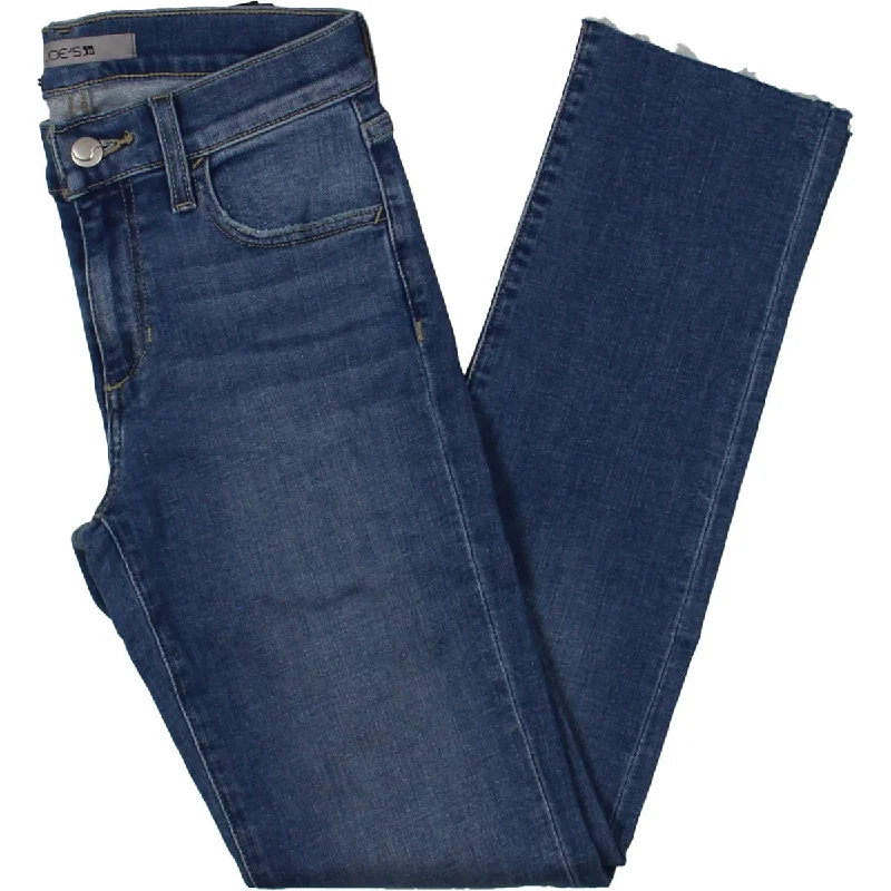 Lara Womens Mid-Rise Ankle Straight Leg Jeans Fashionable Straight Fit Denim
