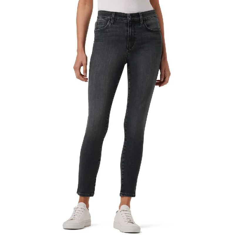 Womens High Rise Ankle Skinny Jeans Comfortable Faded High-Rise Jeans