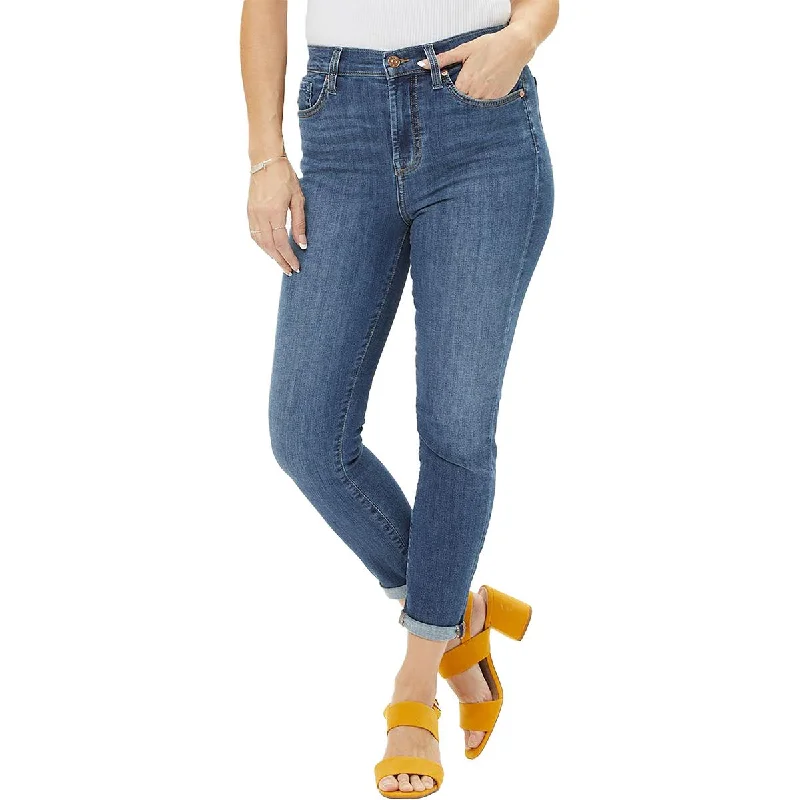 Gwenevere Womens High Waist Ankle Skinny Jeans Fashionable Straight Cut Jeans