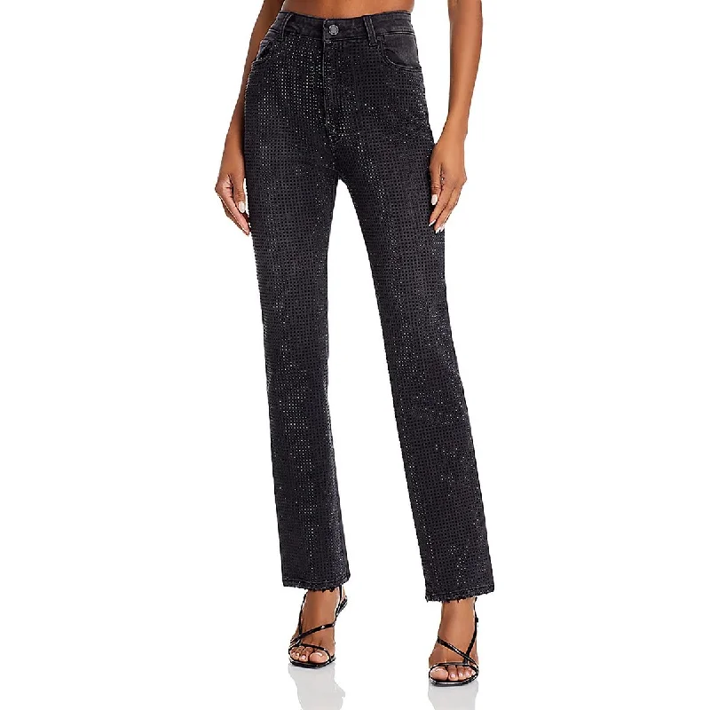 [BLANKNYC] Womens High Rise Emellished Ankle Jeans Stylish High-Waist Jeans