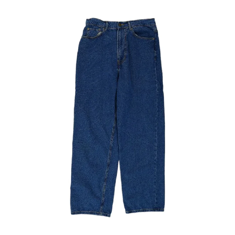 Blue Solid Jeans Trendy Vintage Denim Jeans