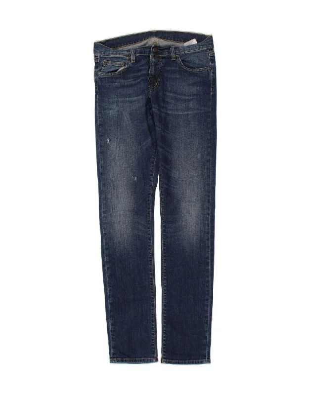 CARHARTT Womens Slim Jeans W31 L34 Blue Cotton Fashionable Slouchy Fit Jeans