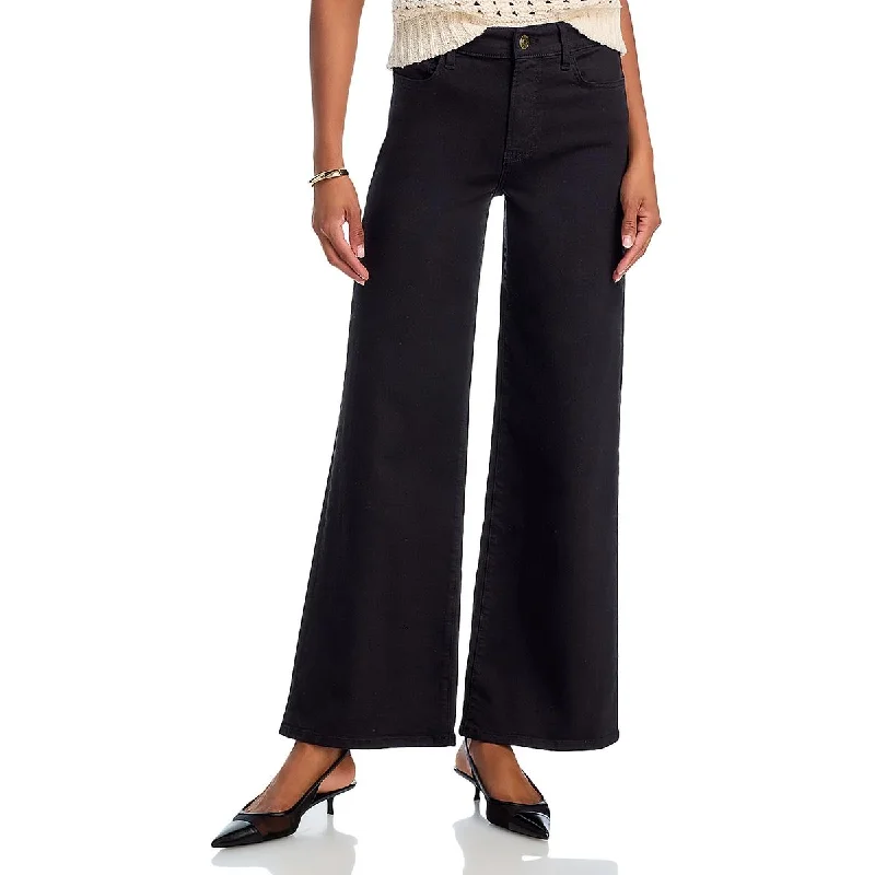 FRAME Womens Slim High Rise Slim Jeans Fashionable Frayed Hem Denim