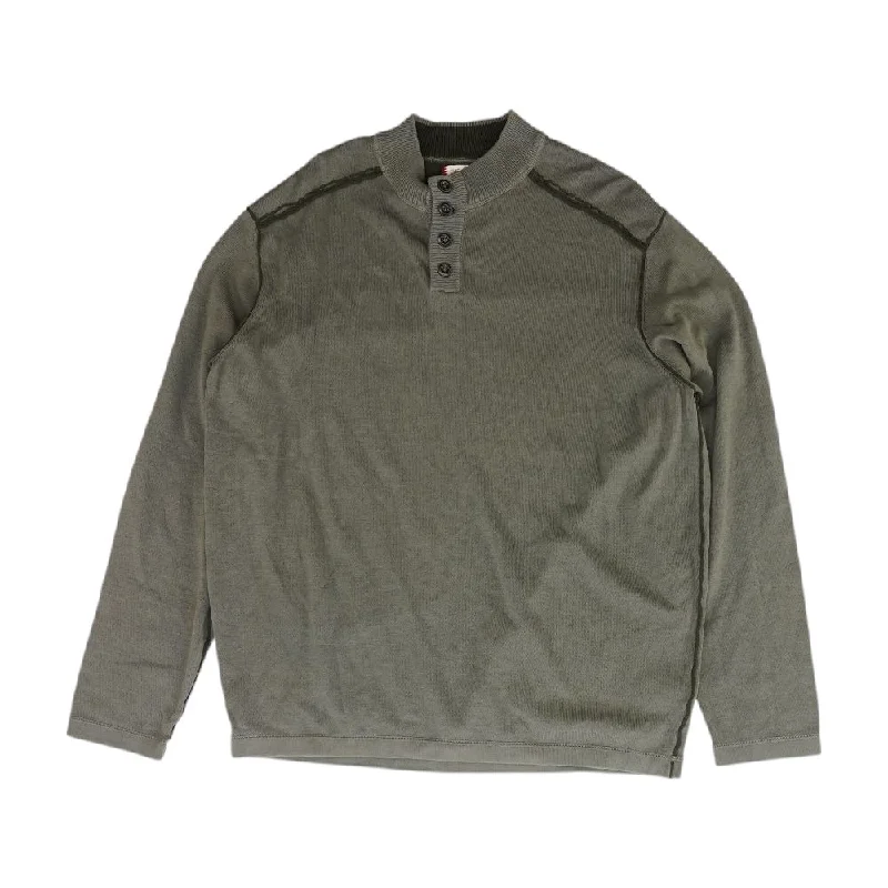 Gray Solid Mockneck Sweater Lace Blend Ribbed Blend Corduroy Blend