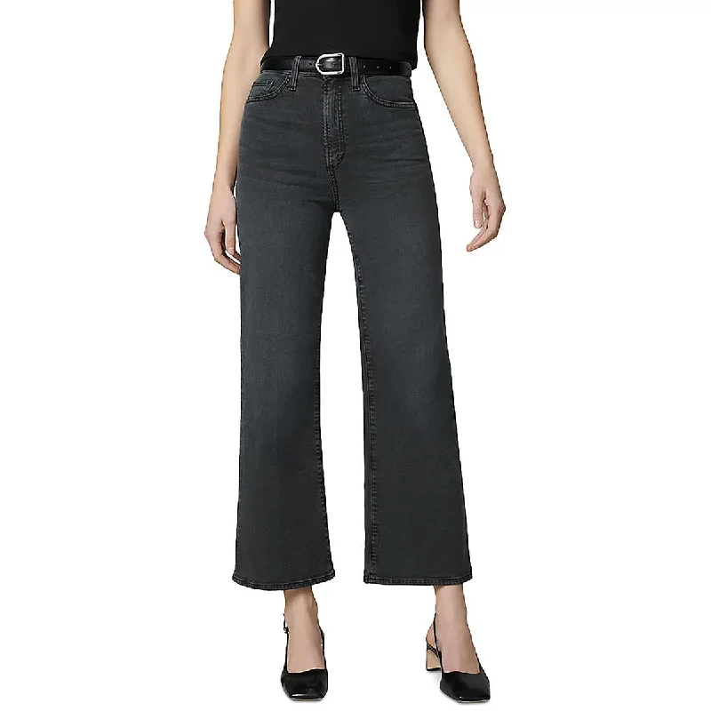 Joe's Womens High Rise Denim Wide Leg Jeans Fashionable Mom Jeans