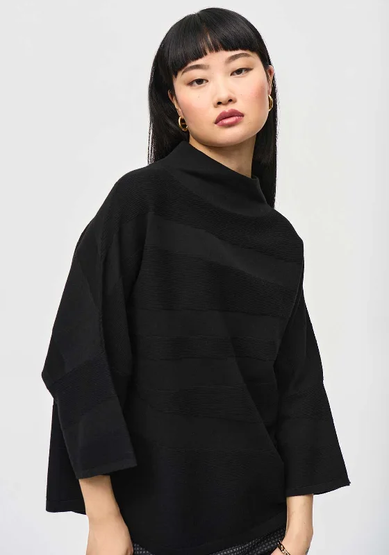 Joseph Ribkoff Dolman Relaxed Jumper, Black Nylon Fabric Polyester Fabric Spandex Fabric Joseph Ribkoff Dolman Relaxed Jumper, Black Nylon Fabric Polyester Fabric Spandex Fabric
